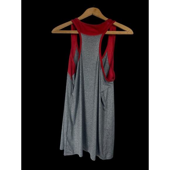 OU Tank Top Size XL Womens Oklahoma Sooners Gray Red Sleeveless Shirt Dri Fit - Picture 4 of 5